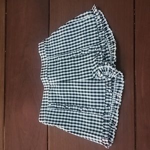 Black Gingham Shorts